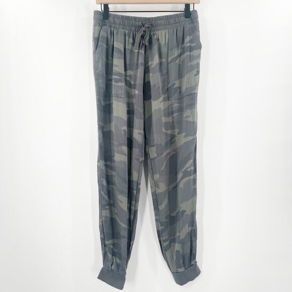 SANCTUARY Jogger Pants Size Small Camo Camouflage Green Elastic Waist Casual - Picture 1 of 13
